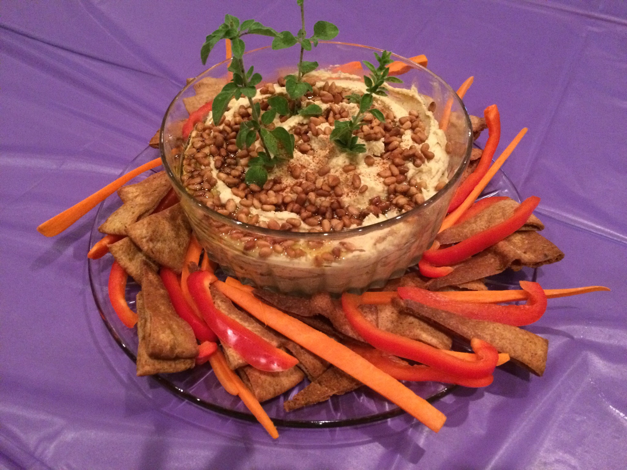 Hummus plate from May 3 Jewish cooking class